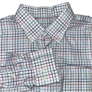 Peter Millar Long Sleeve Button Up Multicolor Plaid Men's‎ XL Lightweight